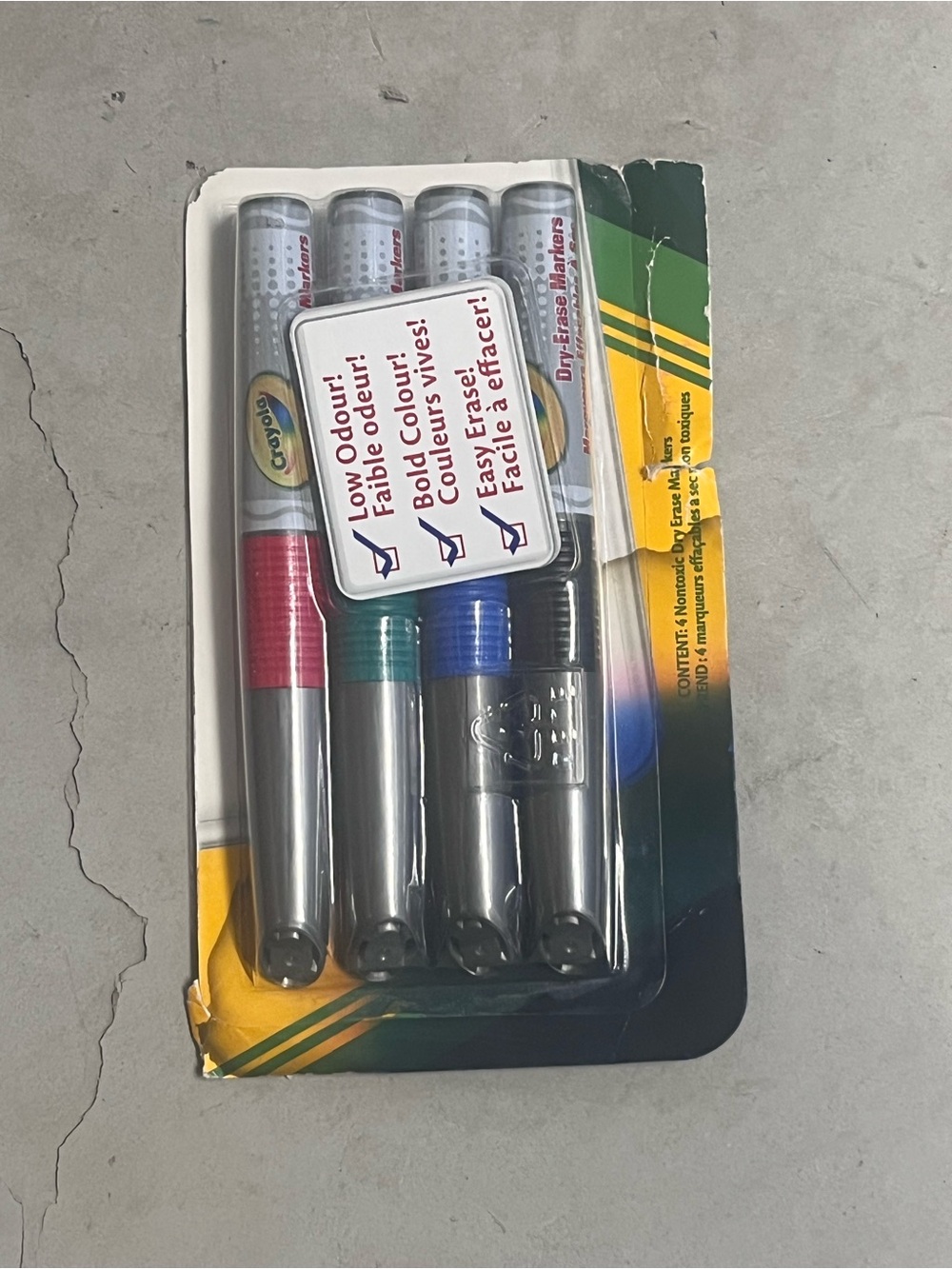 Crayola Dry-Erase Marker Set - Red, Green, Blue, Black